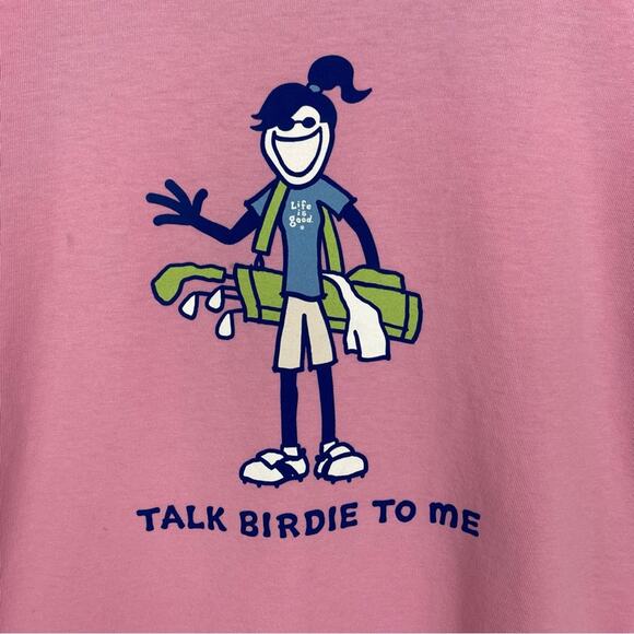 Life is Good Crusher Tee Pink Talk Birdie to Me Short Sleeve Size XS - Picture 3 of 8